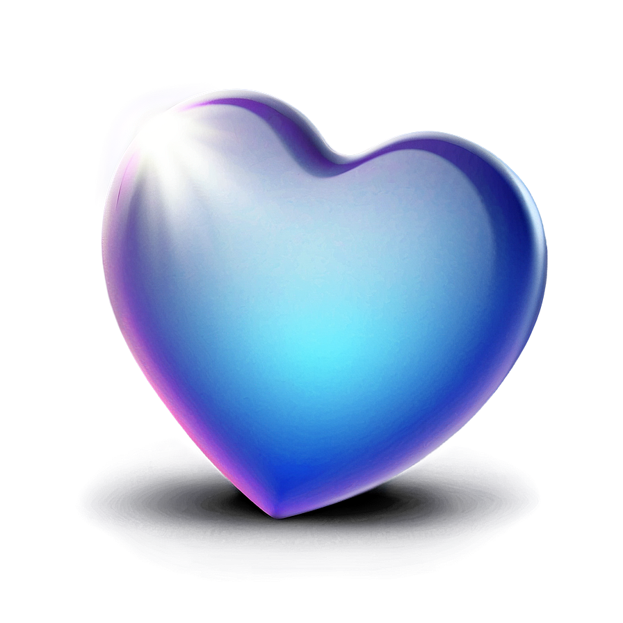 Glowing Blue Heart Emoji Png Qju52 PNG image