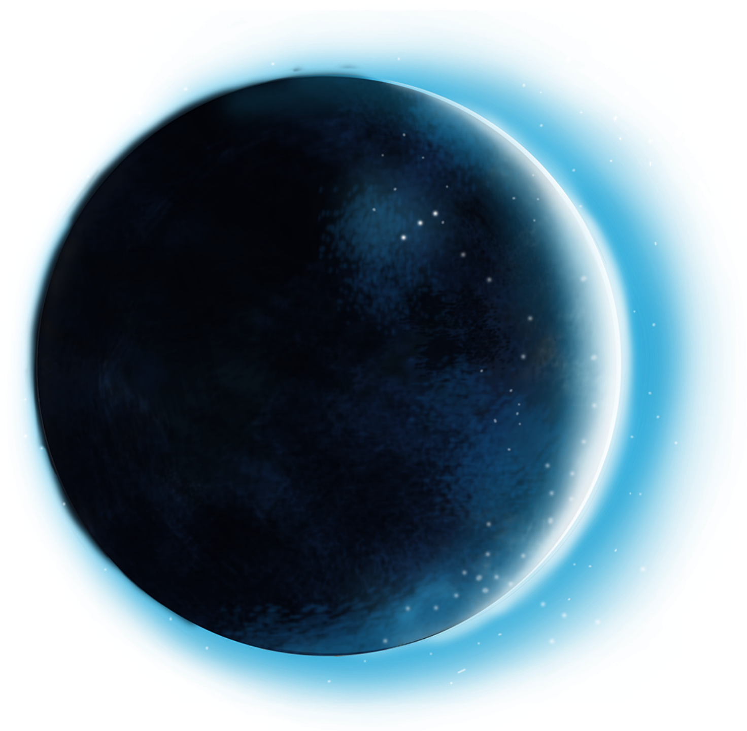 Glowing Blue Planet Sticker PNG image