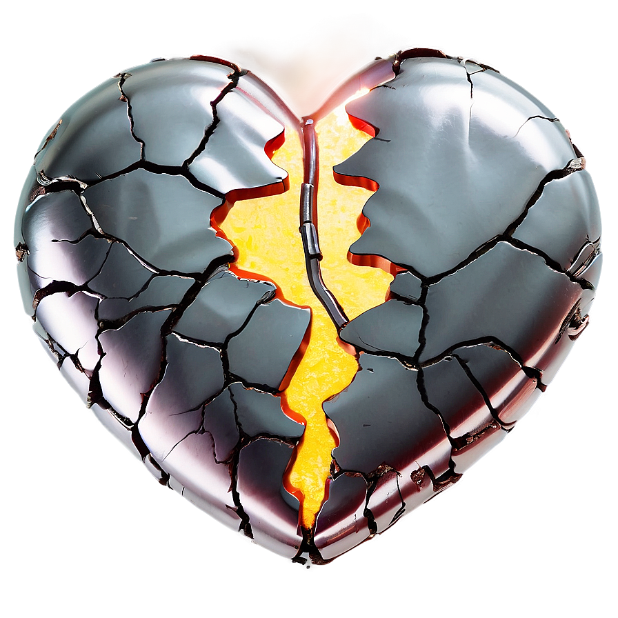 Glowing Broken Heart Png 41 PNG image