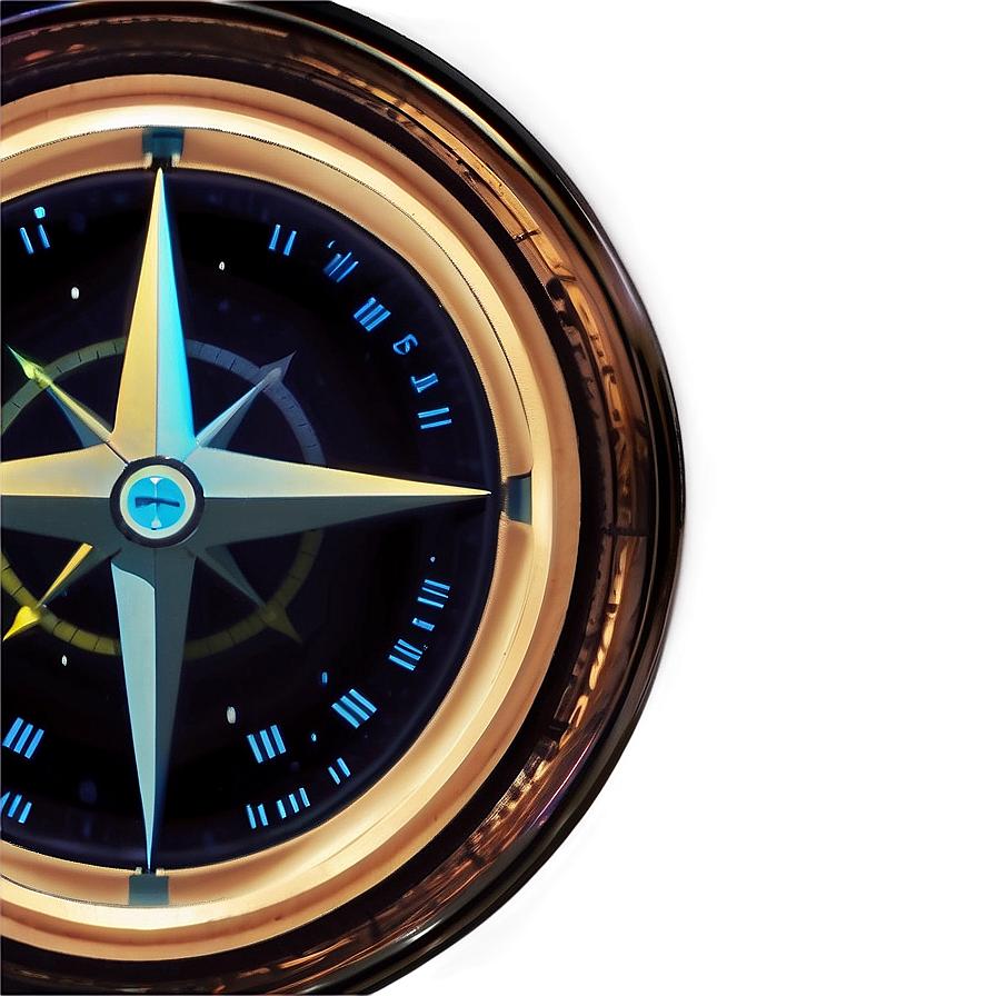 Glowing Compass In Dark Png 05042024 PNG image