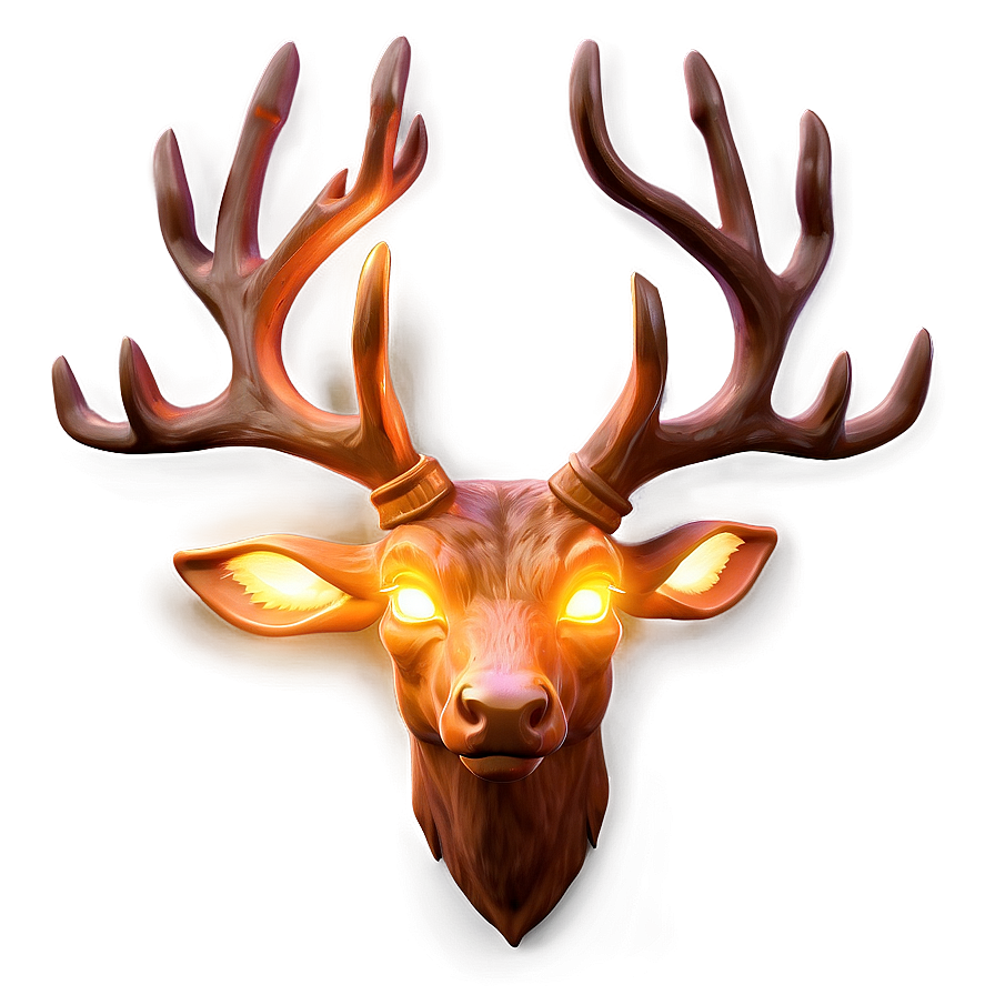 Glowing Deer Head Symbol Png 06212024 PNG image