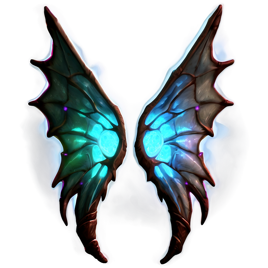 Glowing Dragon Wings Illustration Png 06122024 PNG image