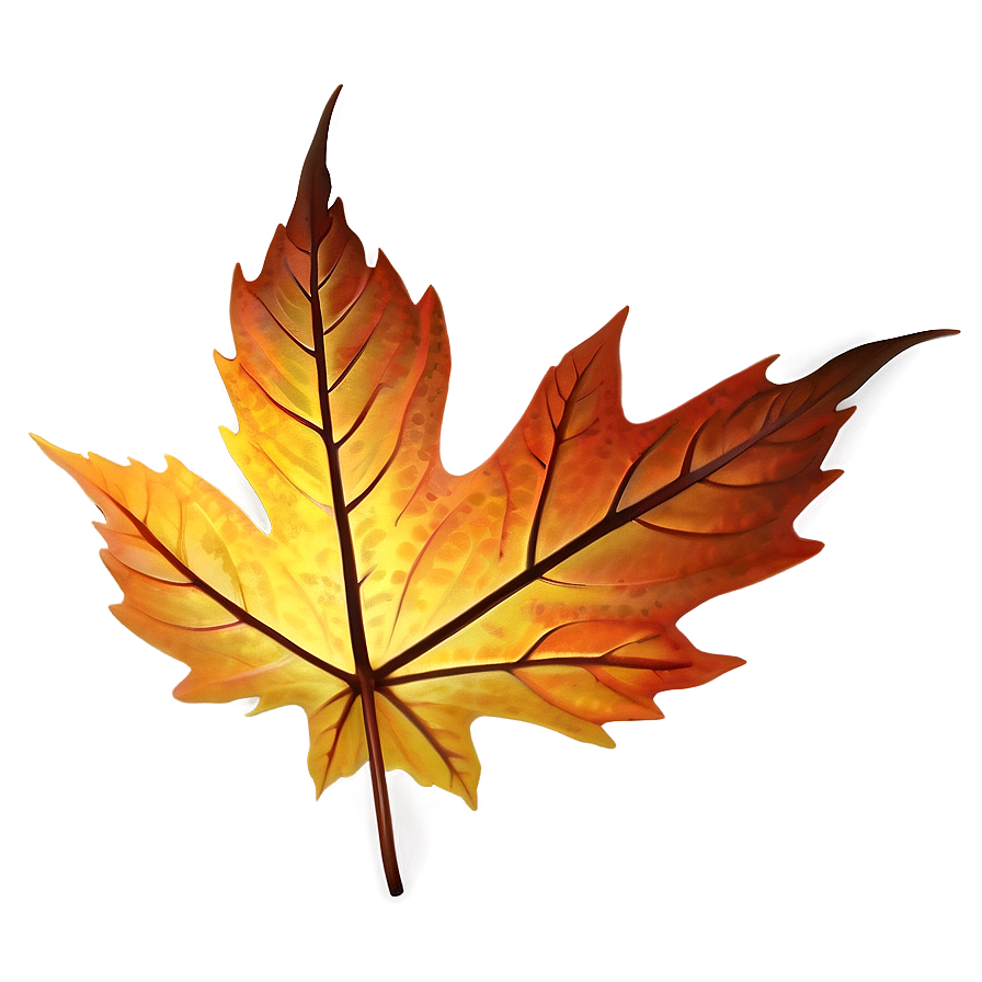 Glowing Fall Leaf Png Hmx PNG image