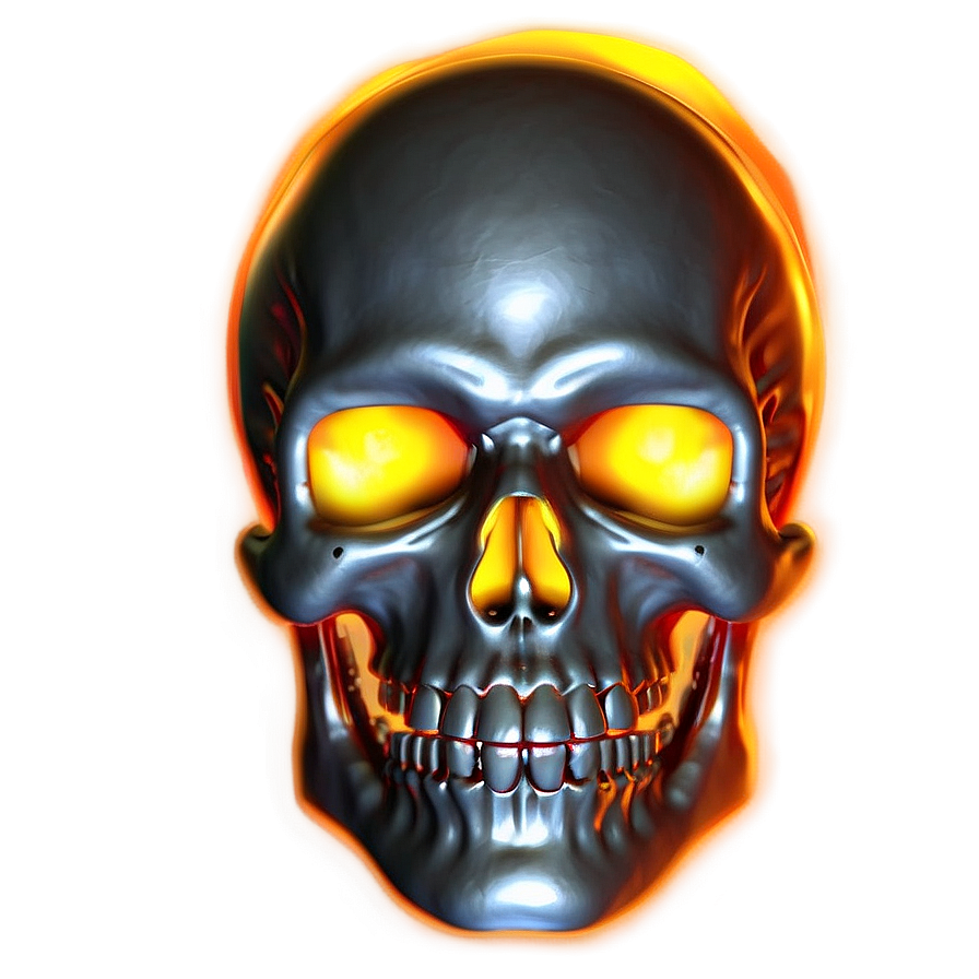 Glowing Fire Skull Png Vop PNG image