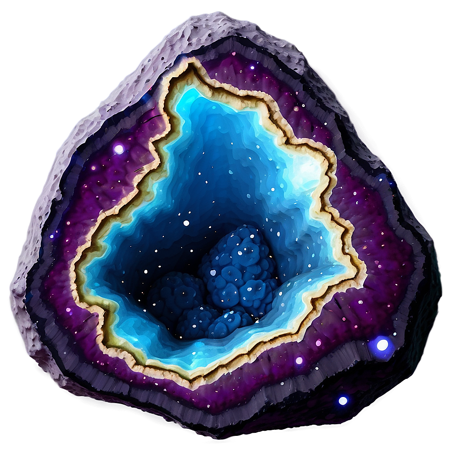 Glowing Geode Night Scene Png Fml70 PNG image