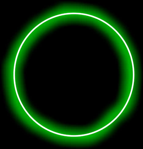 Glowing Green Circle Abstract PNG image