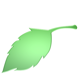 Glowing Green Leaf Graphic PNG image