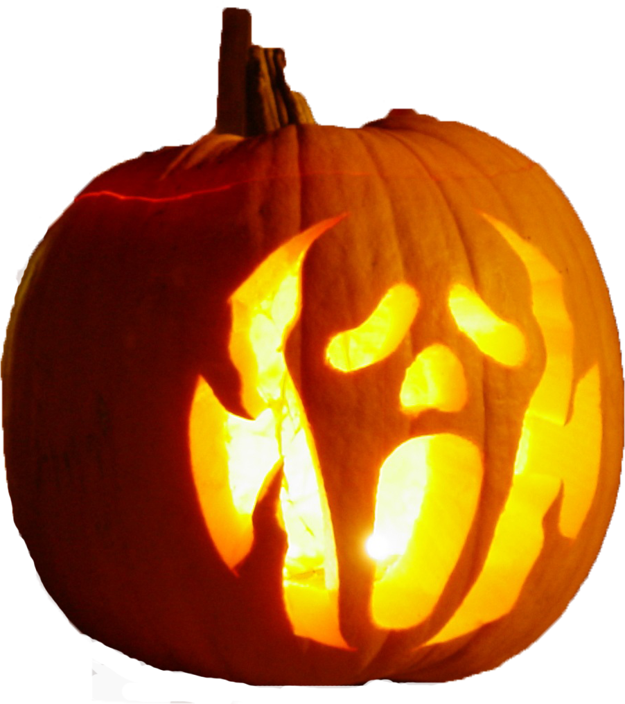 Glowing Halloween Jack O Lantern PNG image