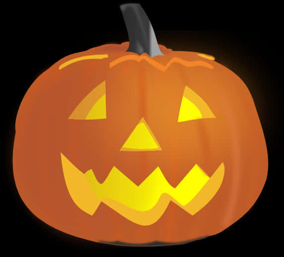 Glowing Halloween Pumpkin PNG image