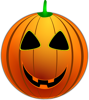 Glowing Halloween Pumpkin Graphic PNG image