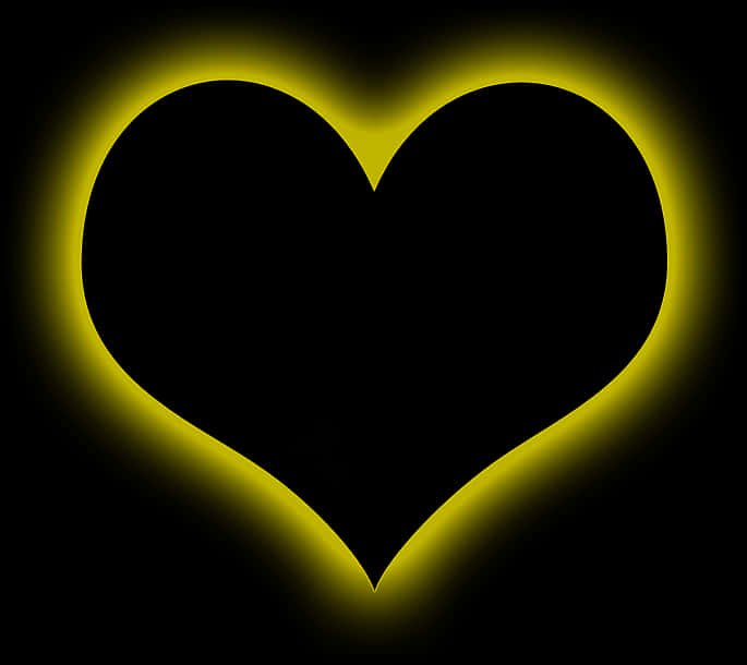 Glowing Heart Silhouette PNG image