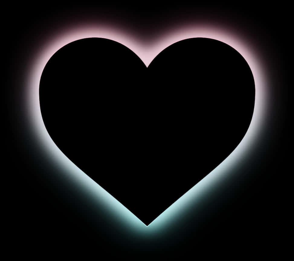 Glowing Heart Silhouette PNG image