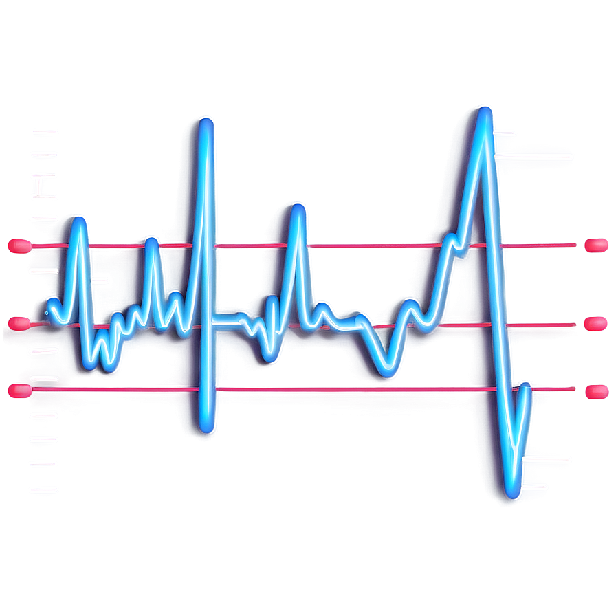 Glowing Heartbeat Line Png 06292024 PNG image