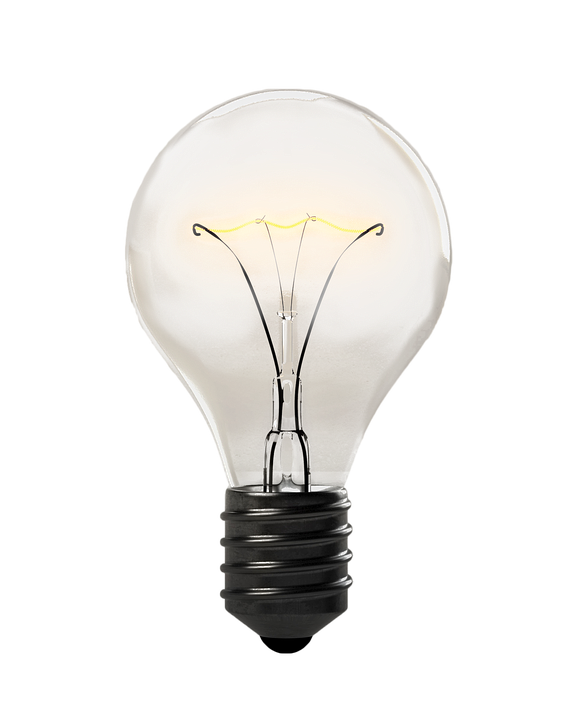 Glowing Incandescent Bulb PNG image