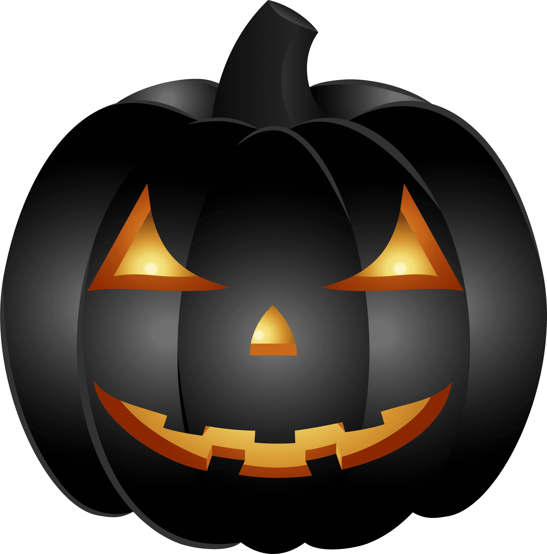 Glowing Jack O Lantern Face PNG image