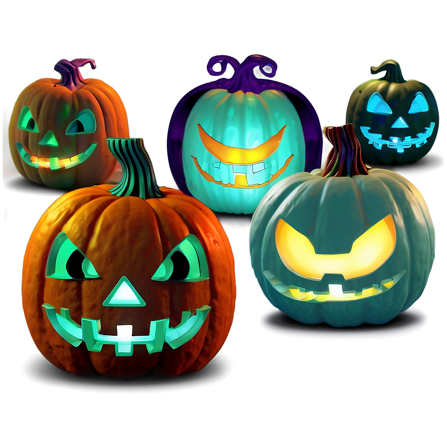 Glowing Jack-o-lantern Png 04292024 PNG image