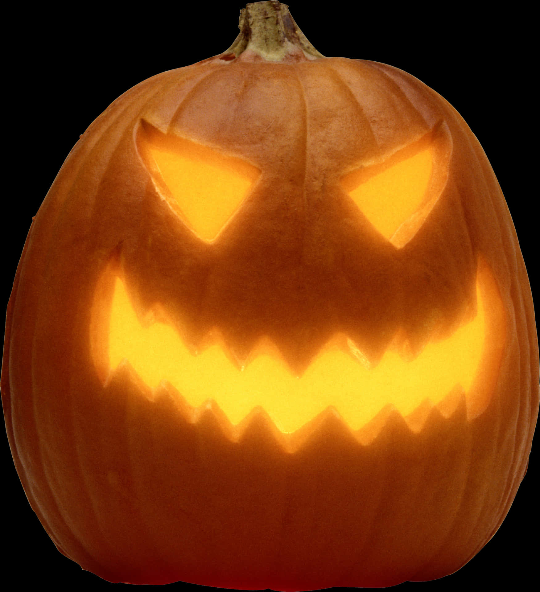 Glowing Jack O Lantern Pumpkin PNG image