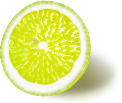 Glowing Lemon Slice PNG image