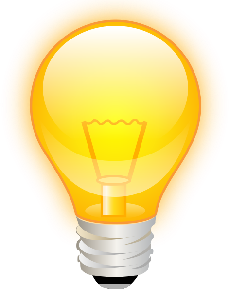 Glowing Light Bulb Idea Concept PNG image