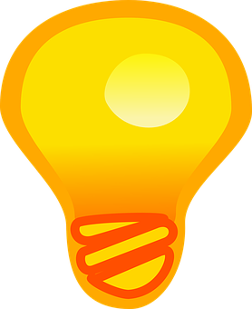 Glowing Lightbulb Graphic PNG image