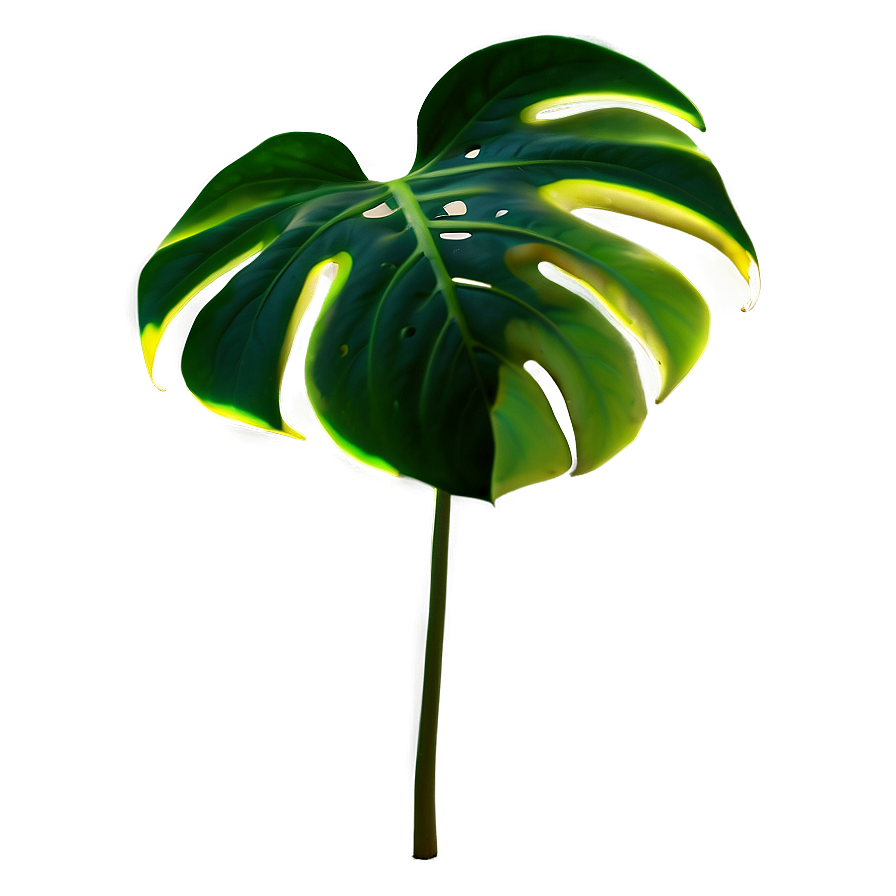 Glowing Monstera Leaf Png 48 PNG image