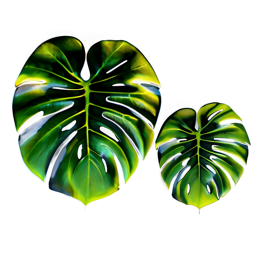 Glowing Monstera Leaf Png Xfp46 PNG image