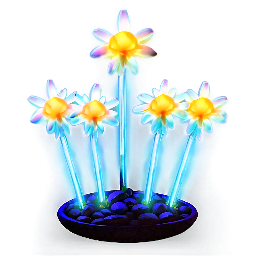 Glowing Neon Flowers Png 65 PNG image