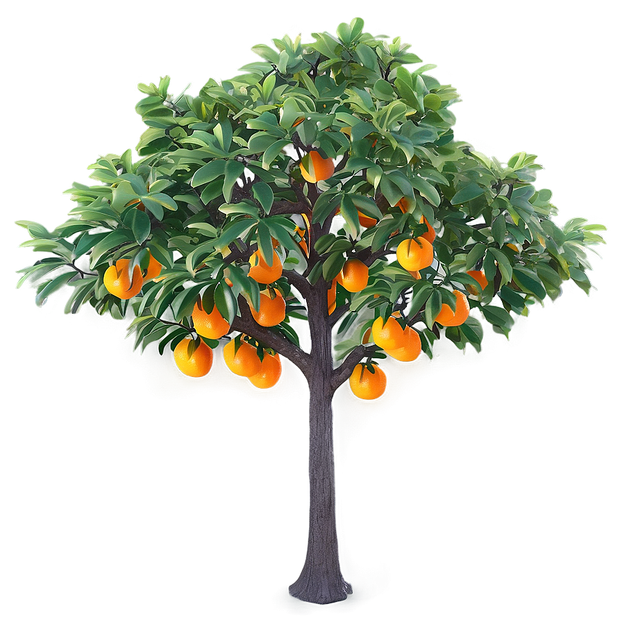 Glowing Orange Tree Png 06132024 PNG image