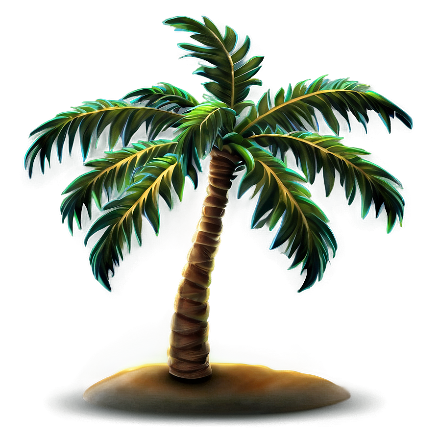 Glowing Palm Tree Png Xxu PNG image