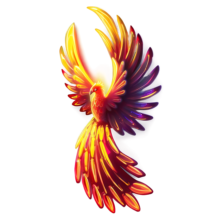 Glowing Phoenix Animation Png 05062024 PNG image