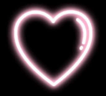 Glowing Pink Neon Heart PNG image