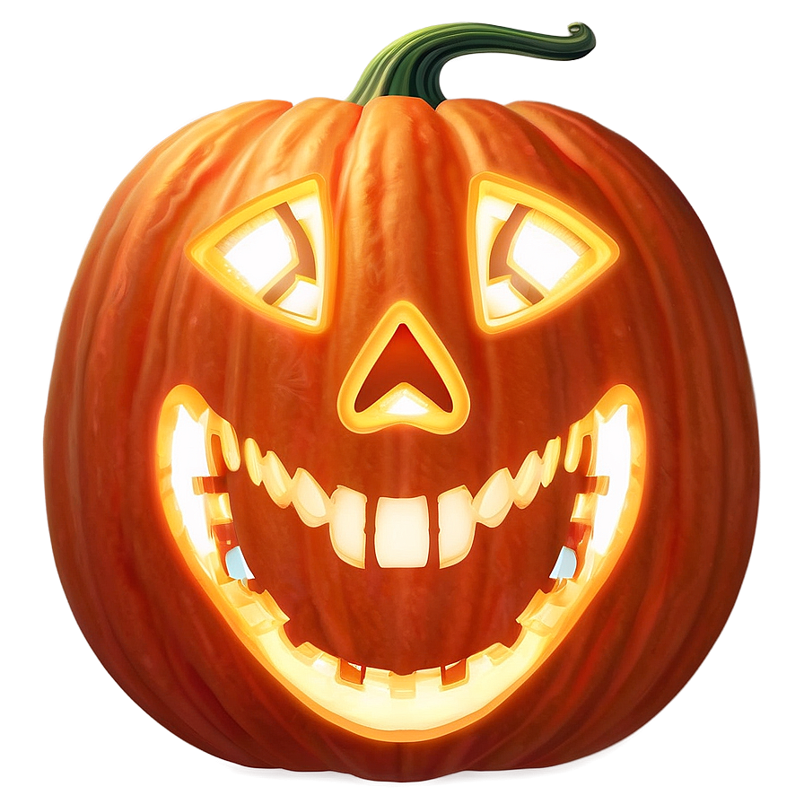 Glowing Pumpkin Face Illustration Png Ula PNG image