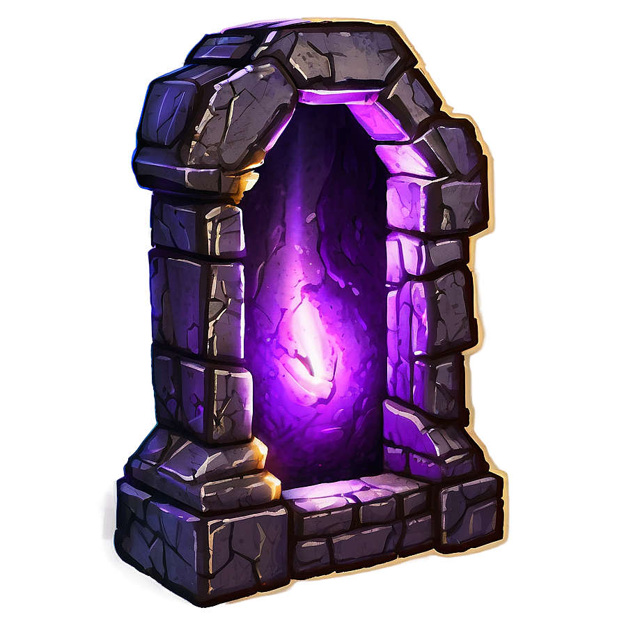 Glowing Purple Nether Portal Png 06212024 PNG image