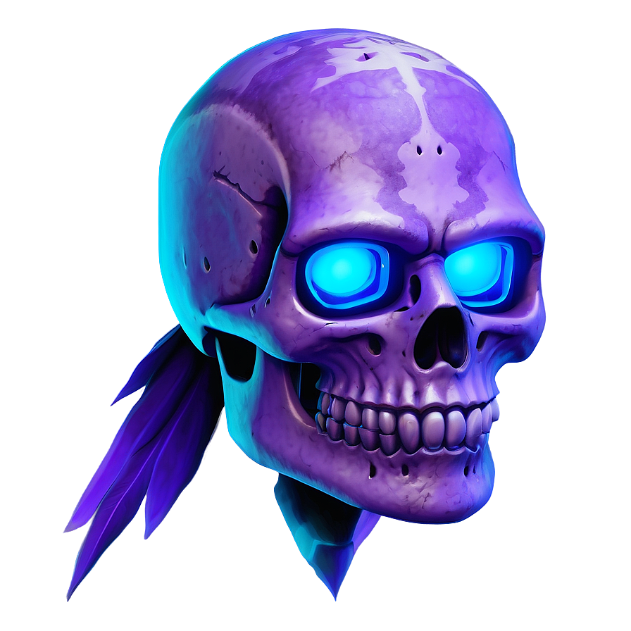 Glowing Purple Skull Trooper Graphic Png Can16 PNG image