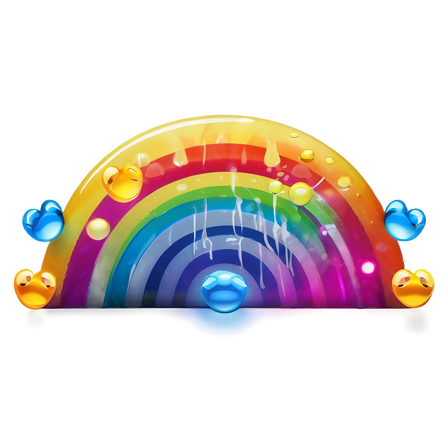 Glowing Rainbow Emoji Png 06272024 PNG image