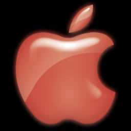 Glowing Red Apple Logo PNG image