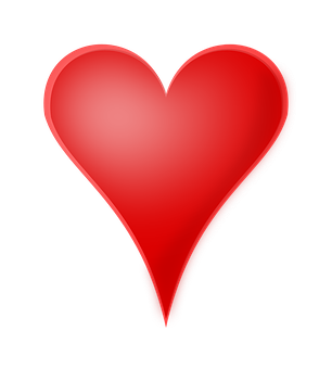 Glowing Red Heart Black Background PNG image