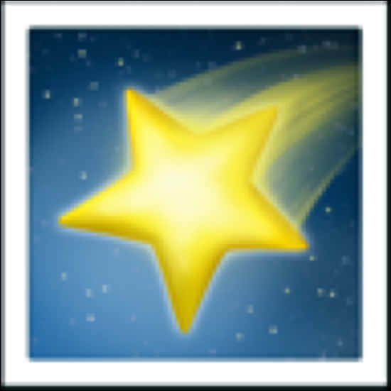 Glowing Shooting Star Illustration PNG image