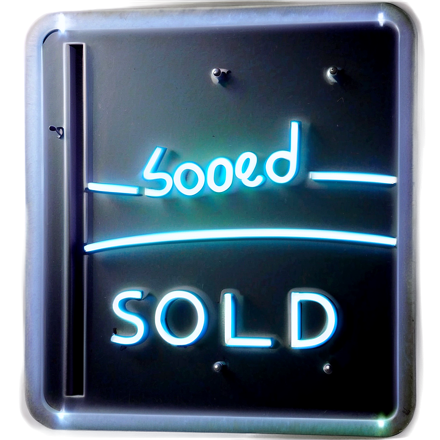 Glowing Sold Sign Png 06122024 PNG image