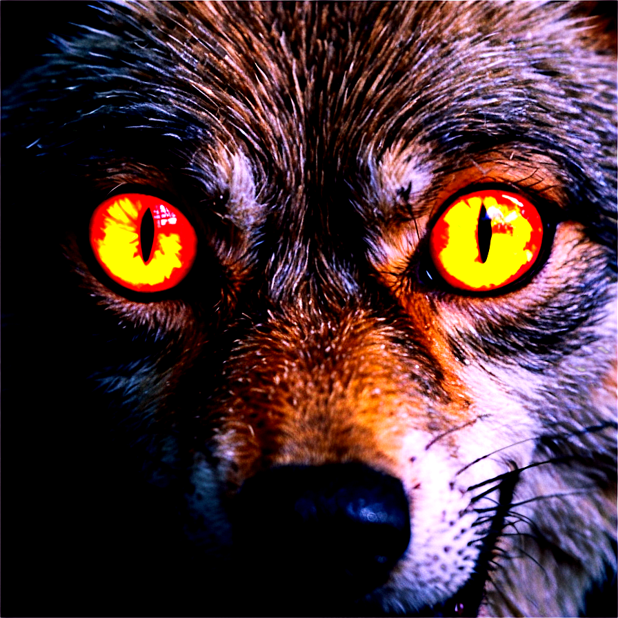 Glowing Wolf Eyes In The Dark Png 06292024 PNG image