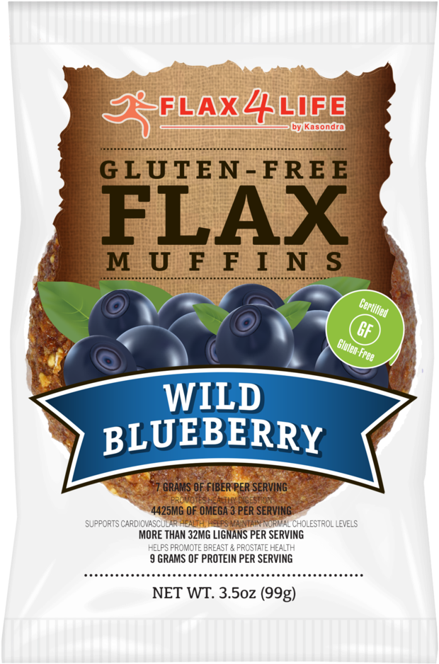 Gluten Free Blueberry Flax Muffins Package PNG image