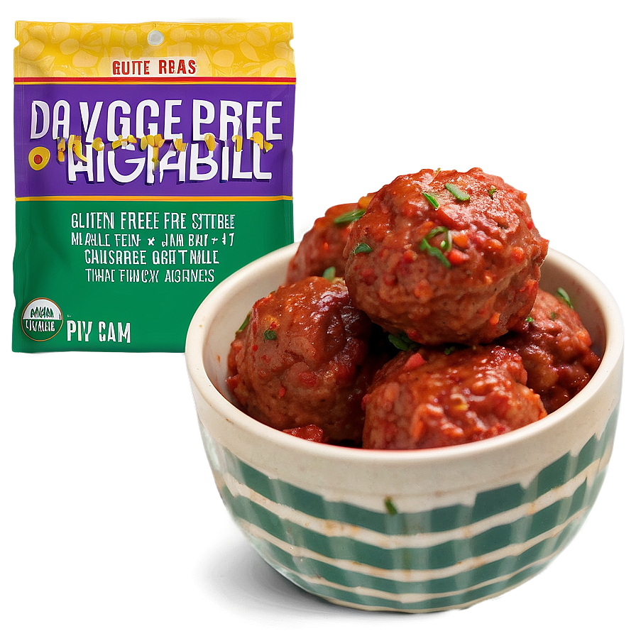 Gluten Free Meatballs Packaging PNG image