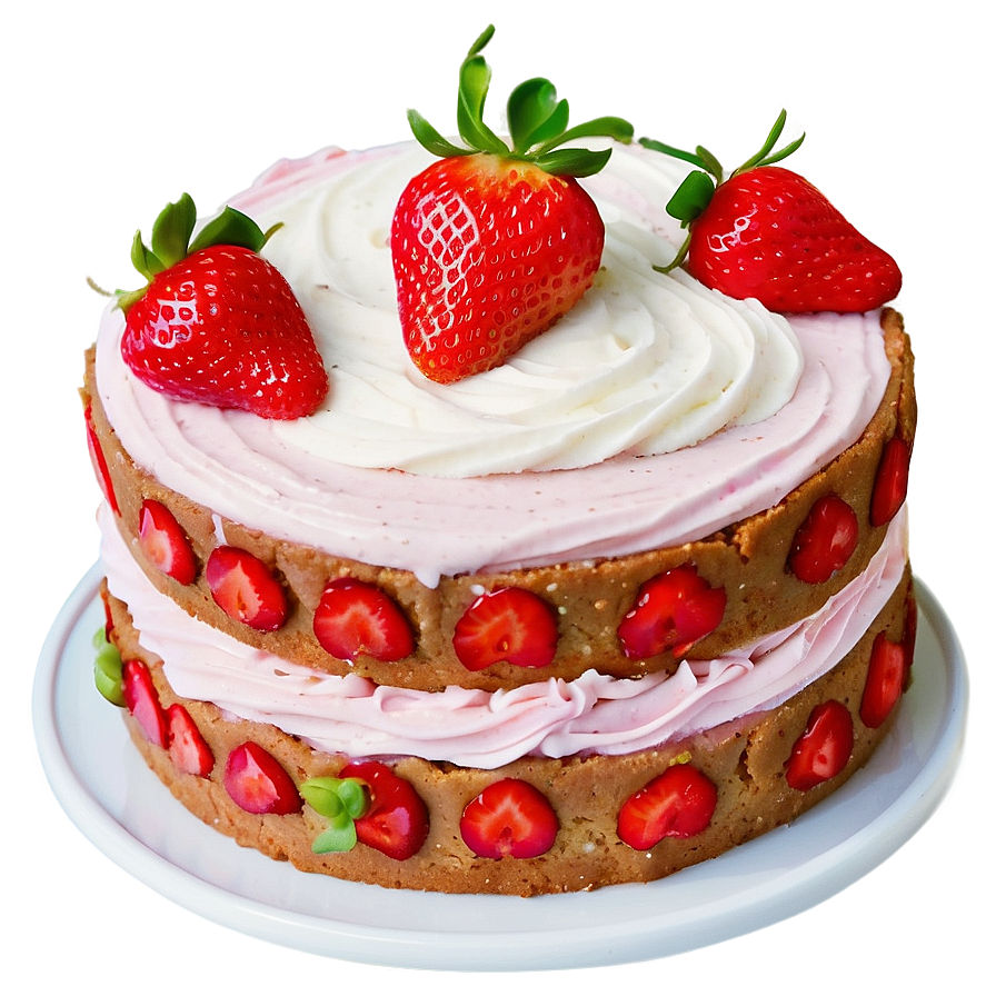 Gluten-free Strawberry Cake Png 06212024 PNG image