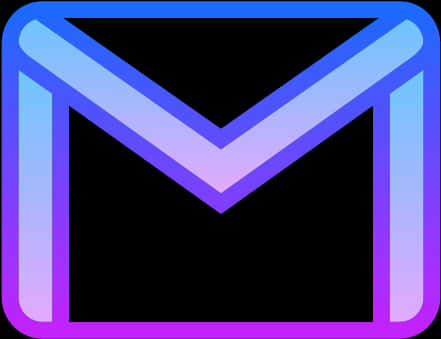 Gmail Logo Neon Style PNG image