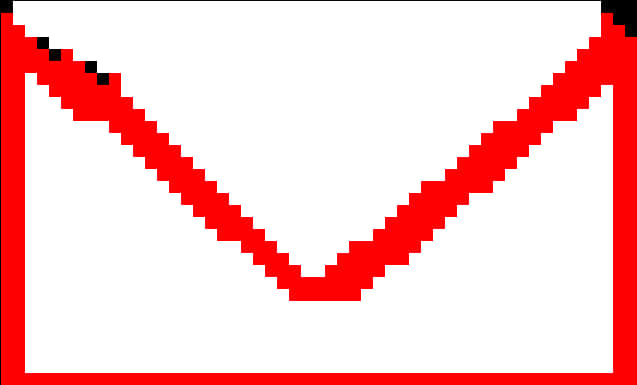 Gmail Logo Pixel Art PNG image