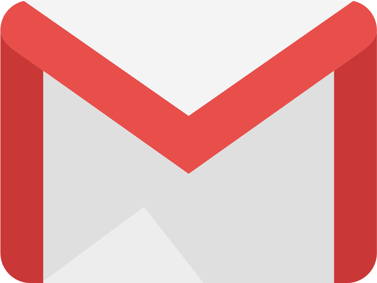 Gmail Logo Redand White PNG image