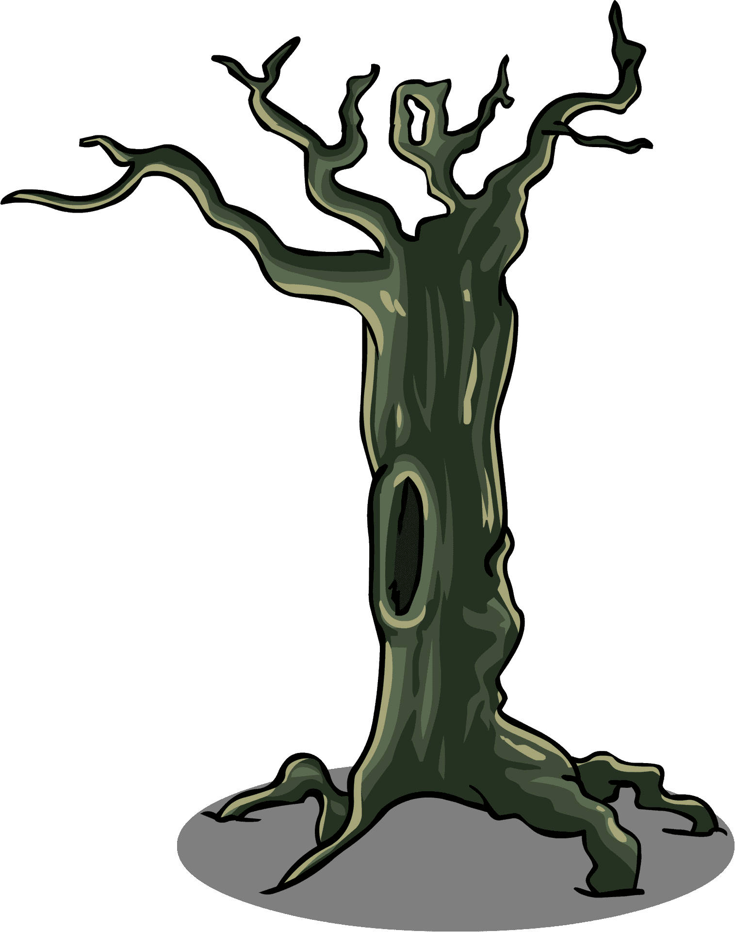 Gnarled_ Tree_ Trunk_ Vector PNG image