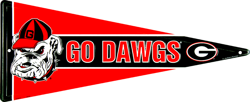 Go Dawgs Bulldog Pennant PNG image