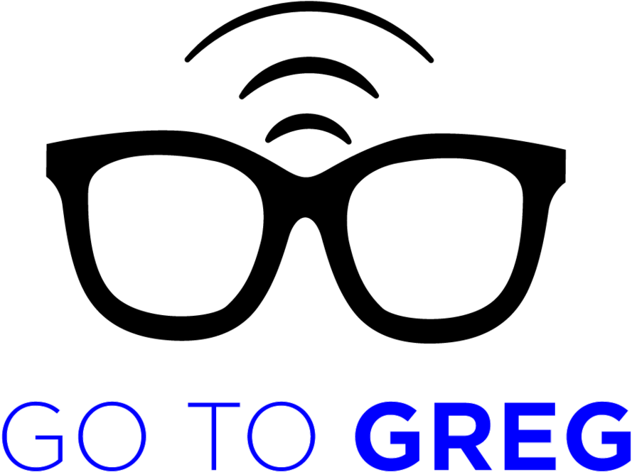 Go To Greg Logo Wifi Glasses PNG image