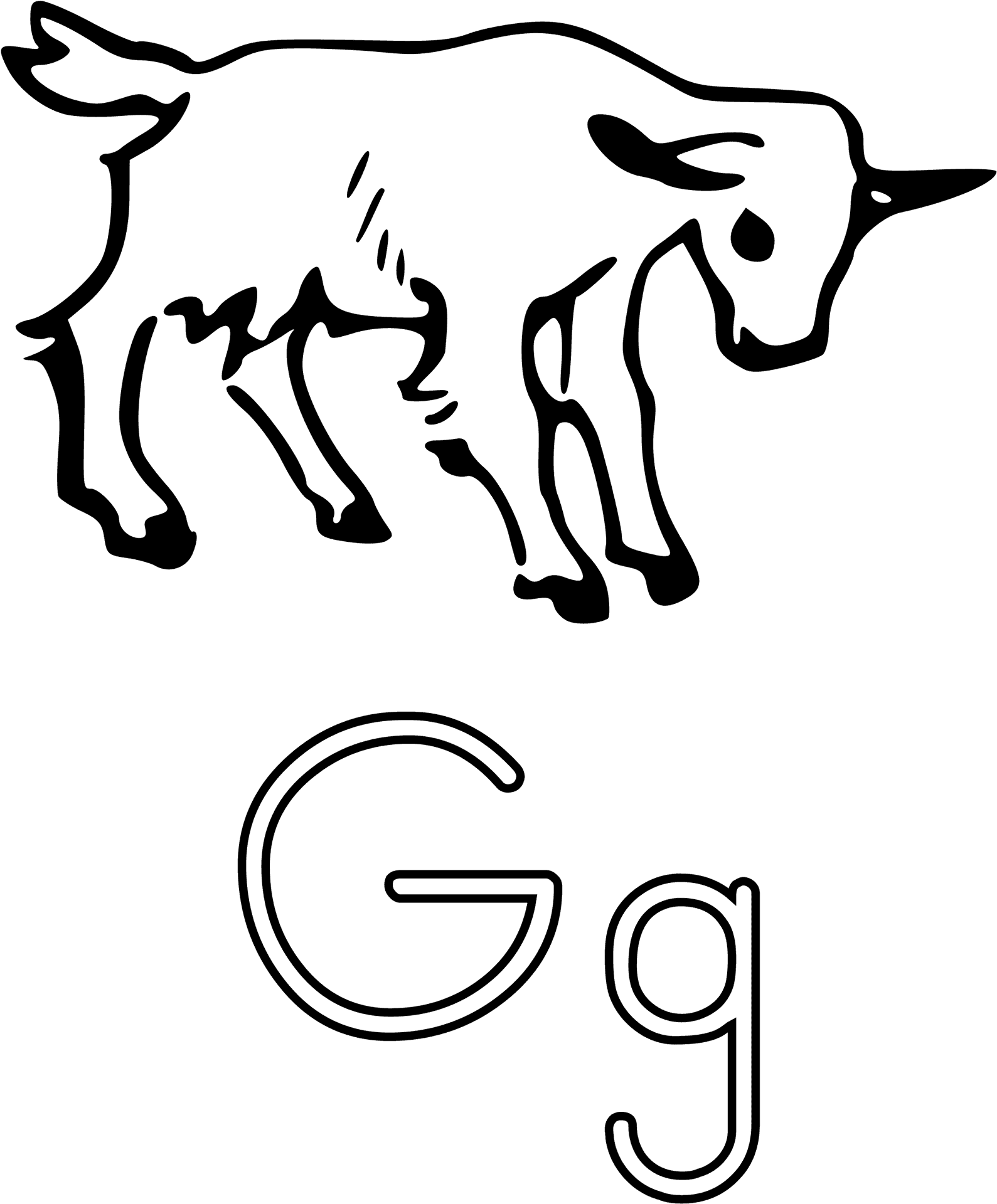 Goat Alphabet Letter G PNG image